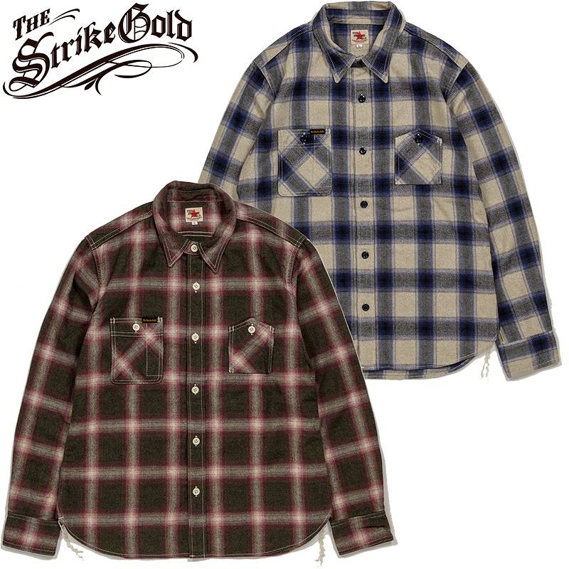 ȥ饤  ե եͥ å   SGS2204 The Strike Gold Brushed Soft Flannel Check Work Shirts