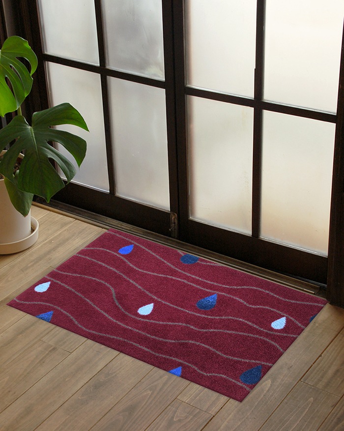 �ڼ��������۸��إޥå� Dew (Burgundy) 50��75cm