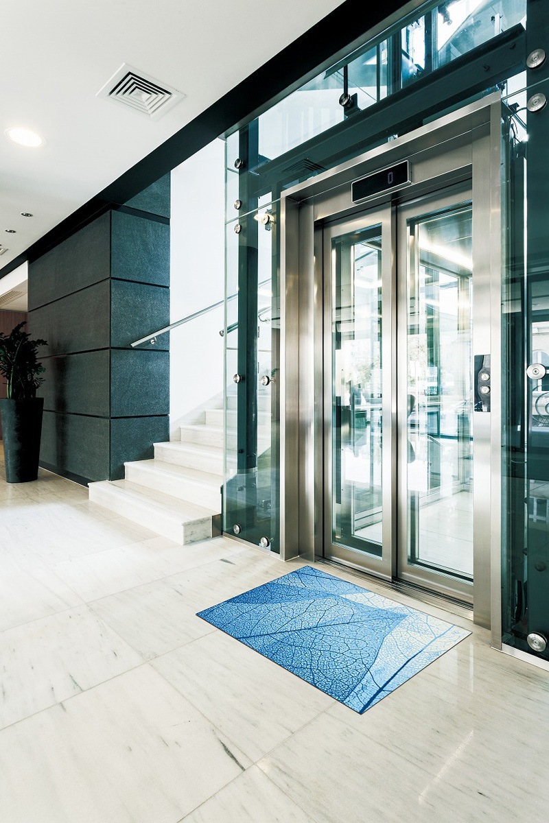 �ڼ��������۸��إޥåȡ����ե����ѥޥå� Office & Decor Blue Veins / �֥롼�٥��� 145��200cm