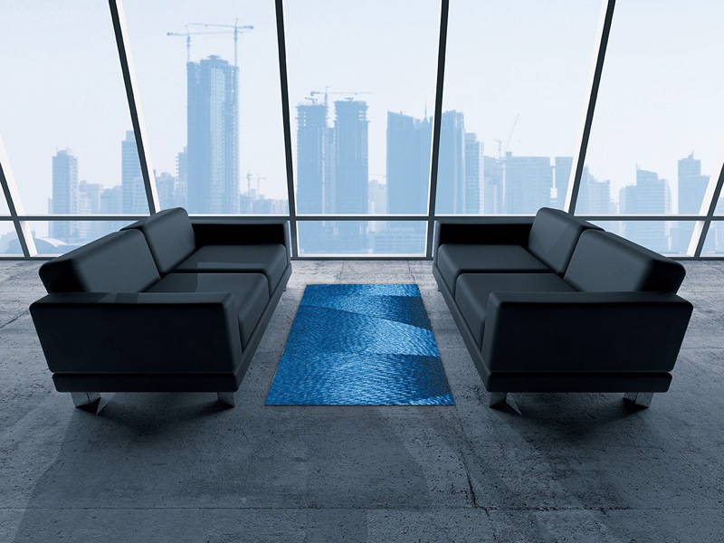 �ڼ��������۸��إޥåȡ����ե����ѥޥå� Office & Decor Blue Wool / �֥롼������ 90��120cm