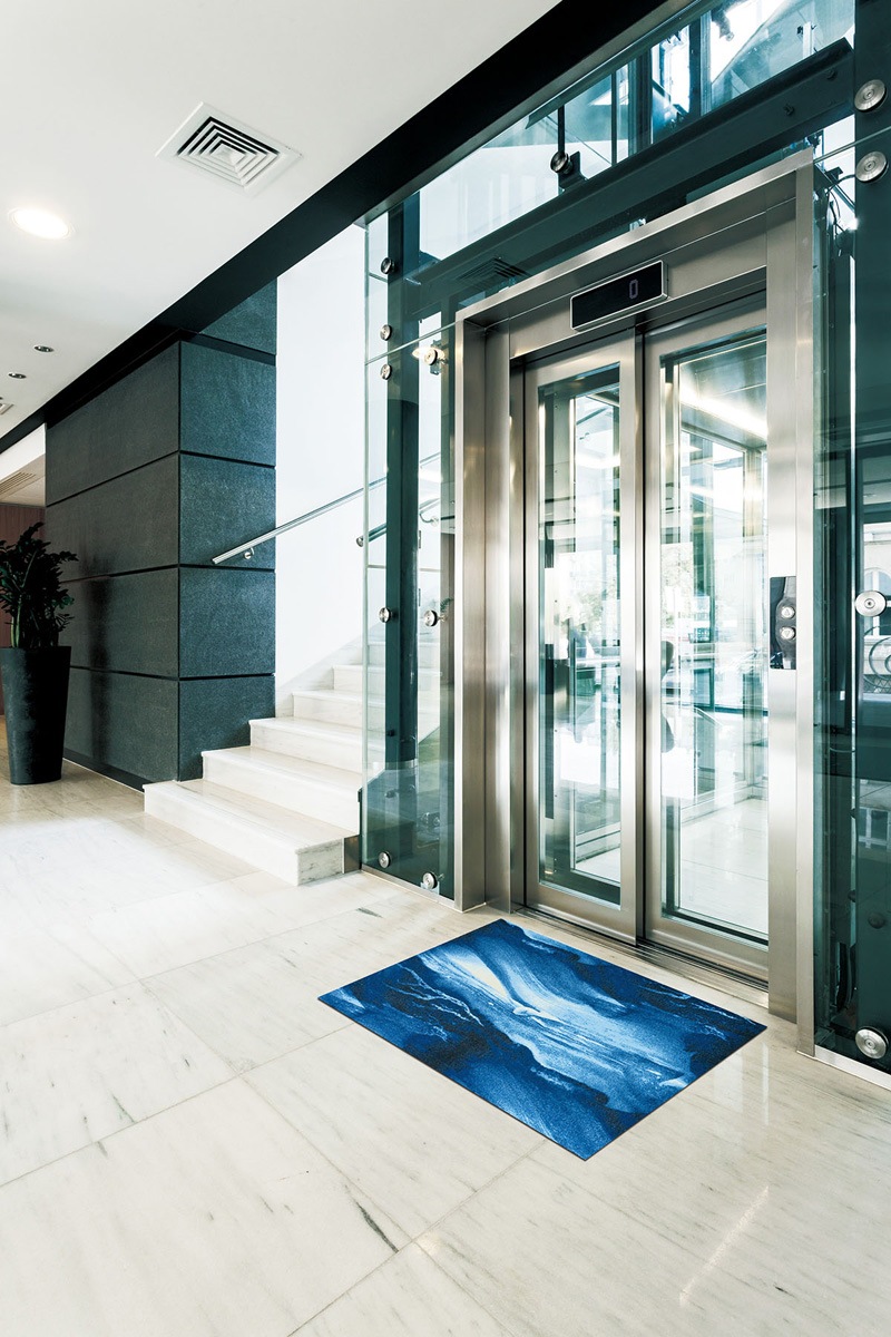 �ڼ��������۸��إޥåȡ����ե����ѥޥå� Office & Decor Blue Marble / �֥롼�ޡ��֥� 145��200cm