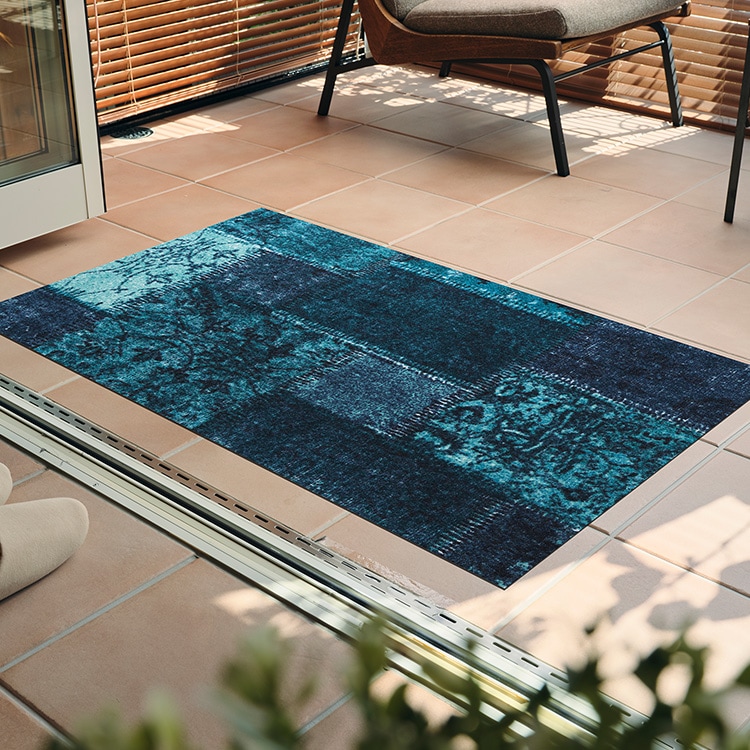 إޥå wash+dry(å  ɥ饤) Vintage Patches turkis 75120cm