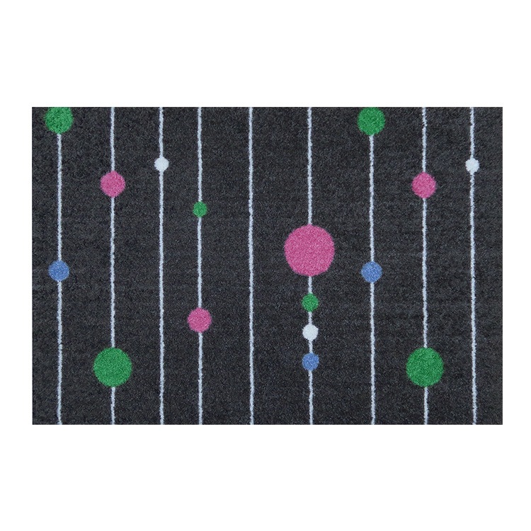 �����ò� ���إޥå� wash+dry(�����å��� ����� �ɥ饤) Circles on Lines Grey 50��75cm