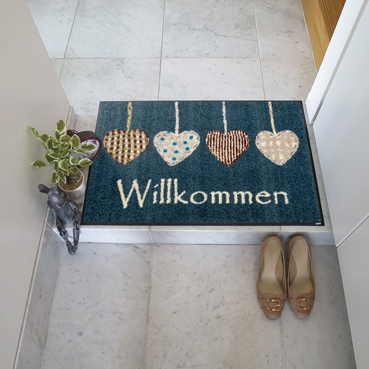 ���إޥå� wash+dry(�����å��� ����� �ɥ饤) Cottage Hearts /Cottage Hearts red 50��75cm