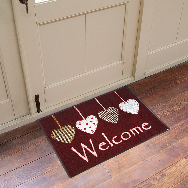 ���إޥå� wash+dry(�����å��� ����� �ɥ饤) Cottage Hearts /Cottage Hearts red 50��75cm