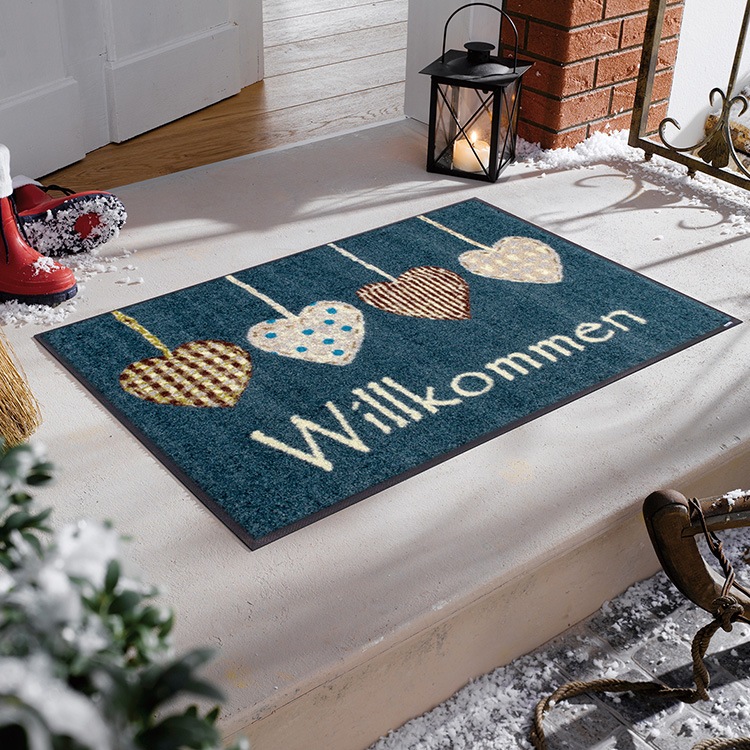 ���إޥå� wash+dry(�����å��� ����� �ɥ饤) Cottage Hearts /Cottage Hearts red 50��75cm