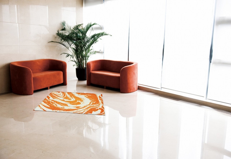 �ڼ��������۸��إޥåȡ����ե����ѥޥå� Office & Decor Orange marble / ����󥸥ޡ��֥� 120��160cm