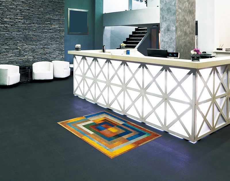 �ڼ��������۸��إޥåȡ����ե����ѥޥå� Office & Decor Squares / ������������ 145��200cm