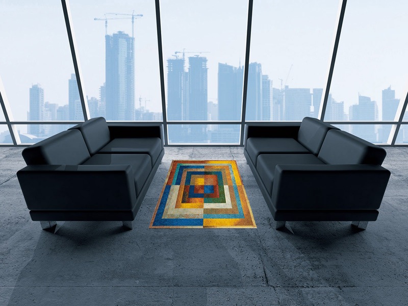 �ڼ��������۸��إޥåȡ����ե����ѥޥå� Office & Decor Squares / ������������ 145��200cm