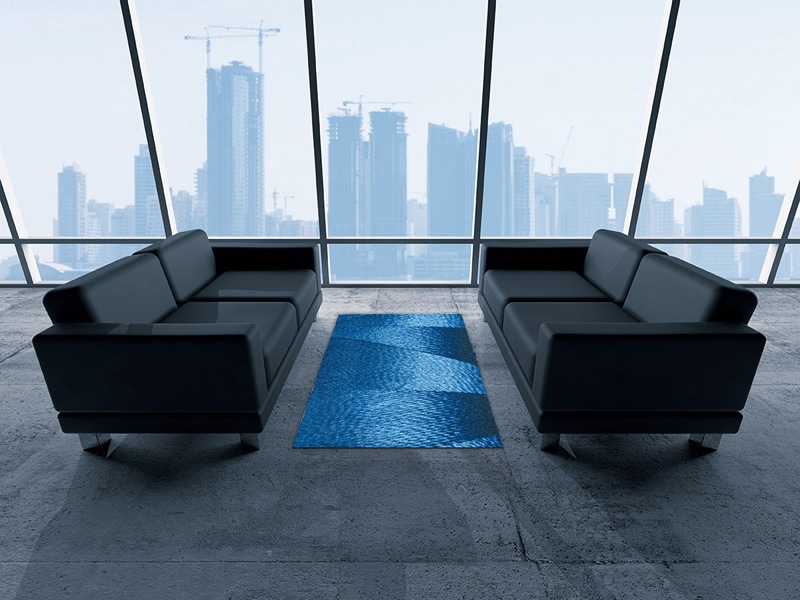 �ڼ��������۸��إޥåȡ����ե����ѥޥå� Office & Decor Blue Wool / �֥롼������ 120��160cm