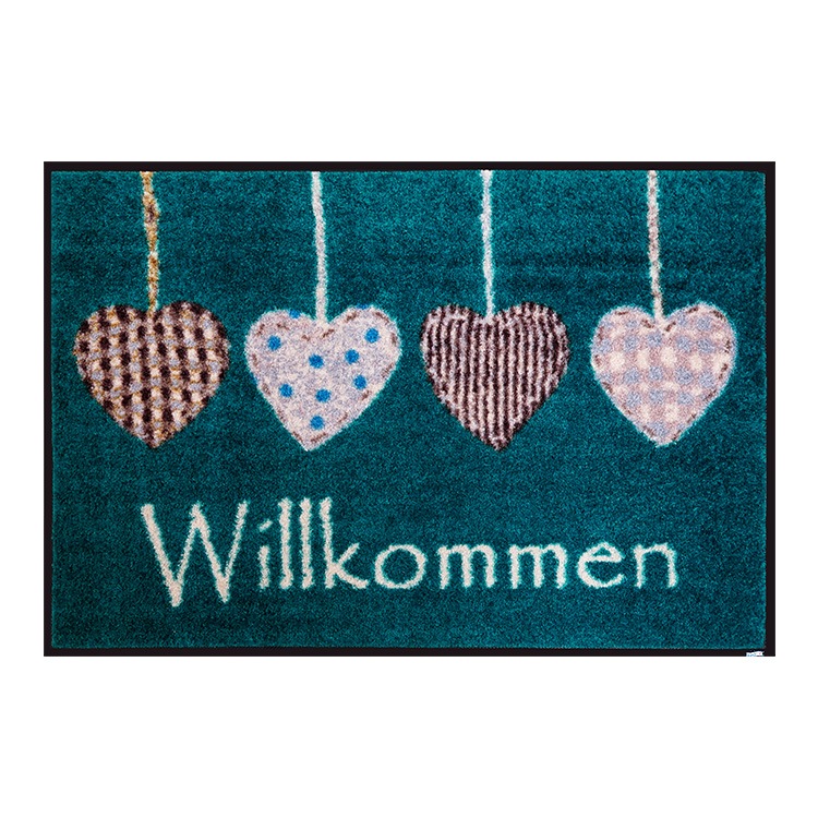 ���إޥå� wash+dry(�����å��� ����� �ɥ饤) Cottage Hearts jade green 50��75cm