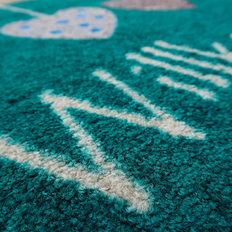 ���إޥå� wash+dry(�����å��� ����� �ɥ饤) Cottage Hearts jade green 50��75cm