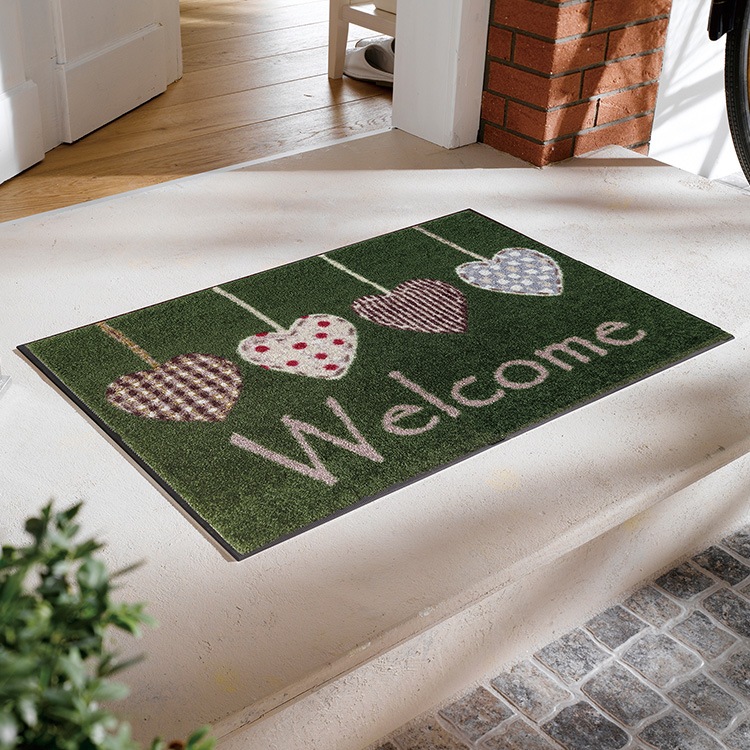 ���إޥå� wash+dry(�����å��� ����� �ɥ饤) Cottage Hearts moss green 50��75cm