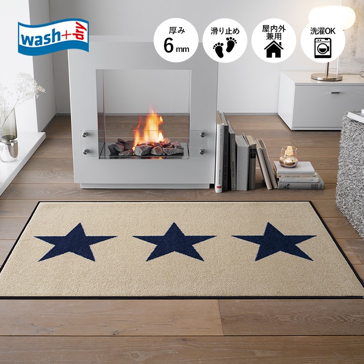 ���إޥå� wash+dry(�����å��� ����� �ɥ饤) Stars champagne 75��120cm