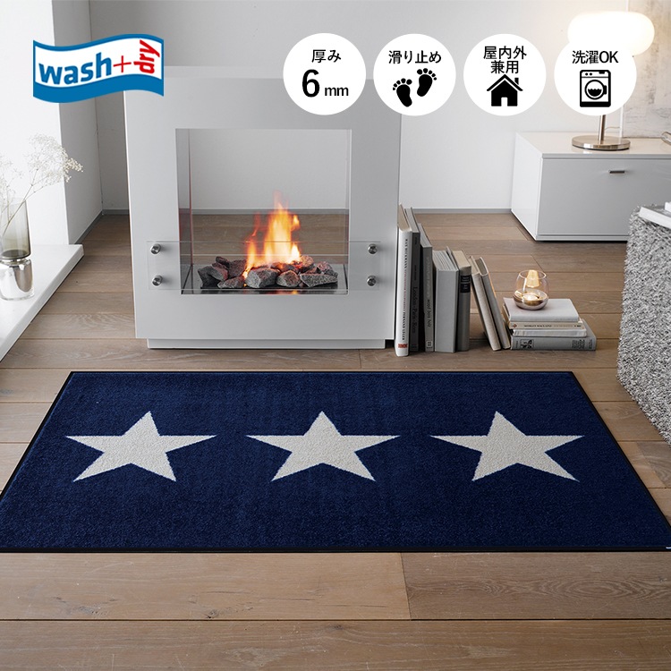���إޥå� wash+dry(�����å��� ����� �ɥ饤) Stars navy 75��120cm