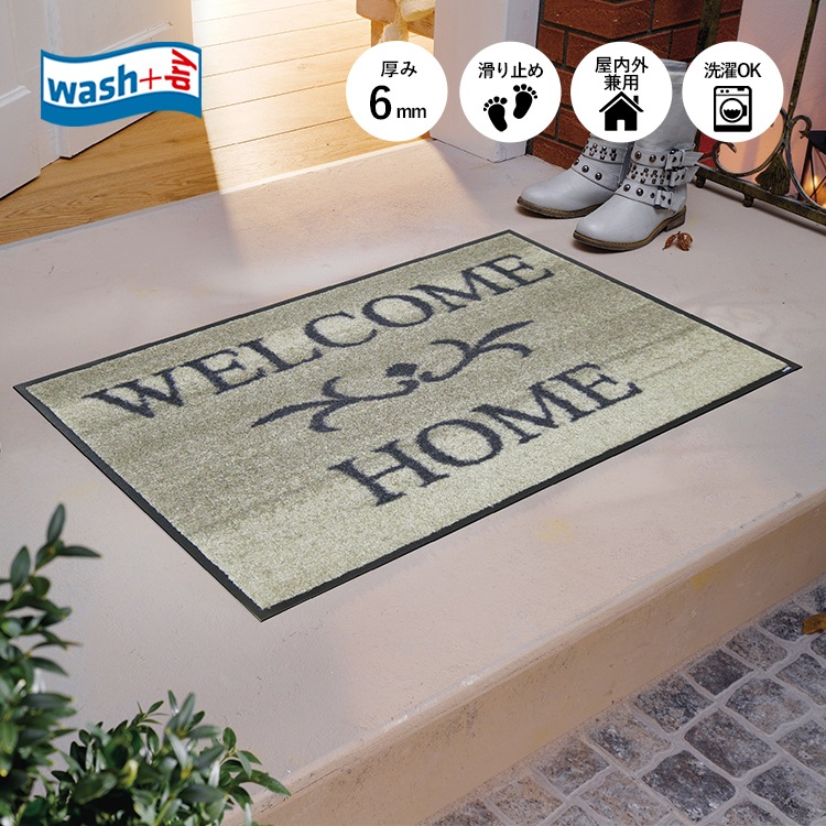 ���إޥå� wash+dry(�����å��� ����� �ɥ饤) Welcome Home beige 50��75cm