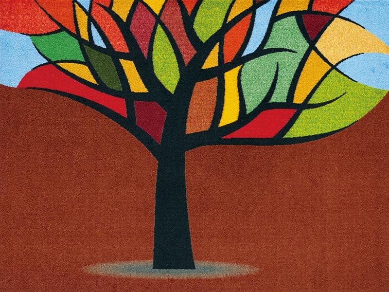 �ڼ��������۸��إޥåȡ����ե����ѥޥå� Office & Decor Stained Tree / ���ƥ�ɥĥ꡼ 120��160cm