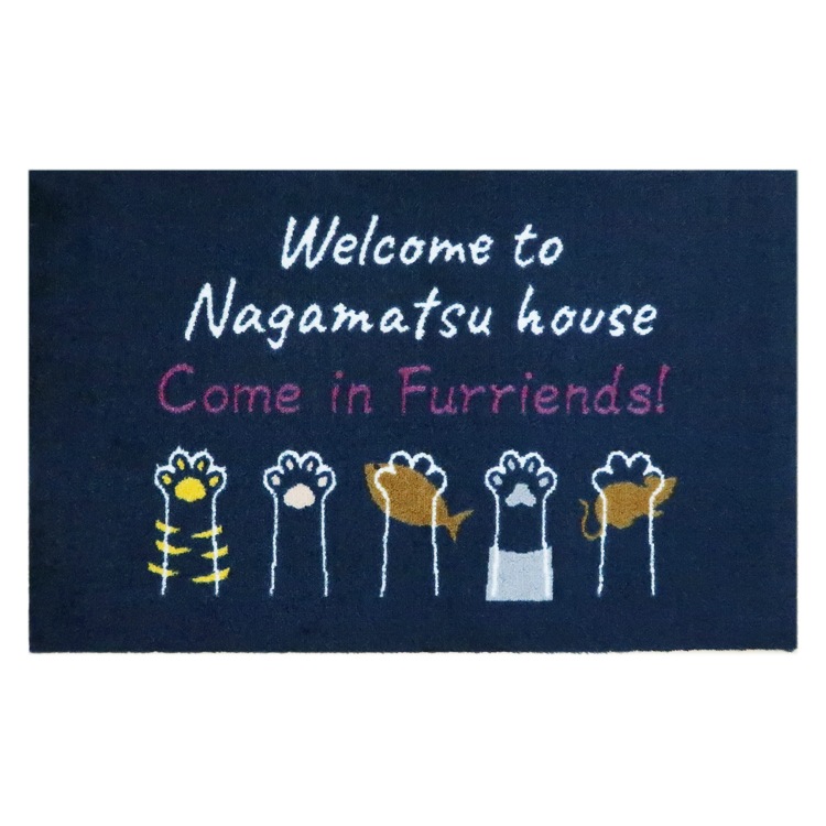 kanvas�ڼ��������ۥ��ꥸ�ʥ�̾���츼�إޥå� Welcome to MY house sapphireblue 50��80cm