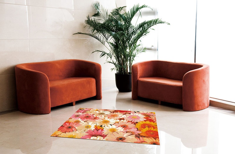 �ڼ��������۸��إޥåȡ����ե����ѥޥå� Office & Decor Flower Garden / �ե������ǥ� 90��150cm