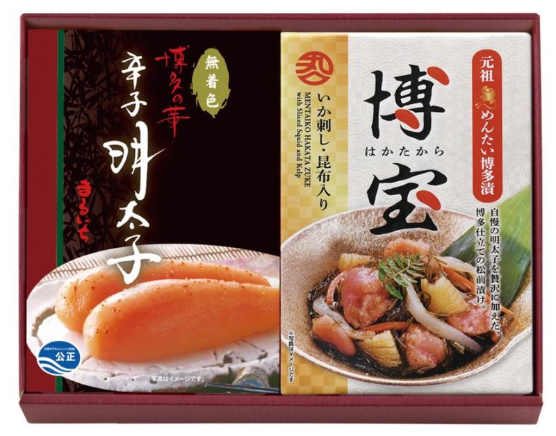 明太子と博宝のセット<いか刺し･昆布>