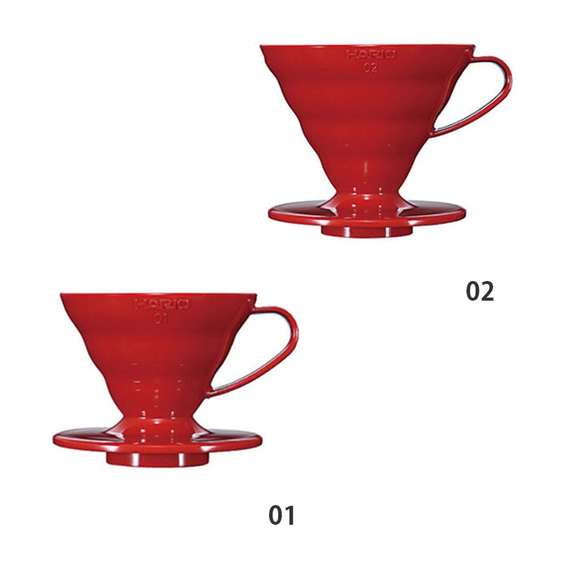 HARIO (ハリオ) コーヒードリッパー V60 透過ドリッパー レッド