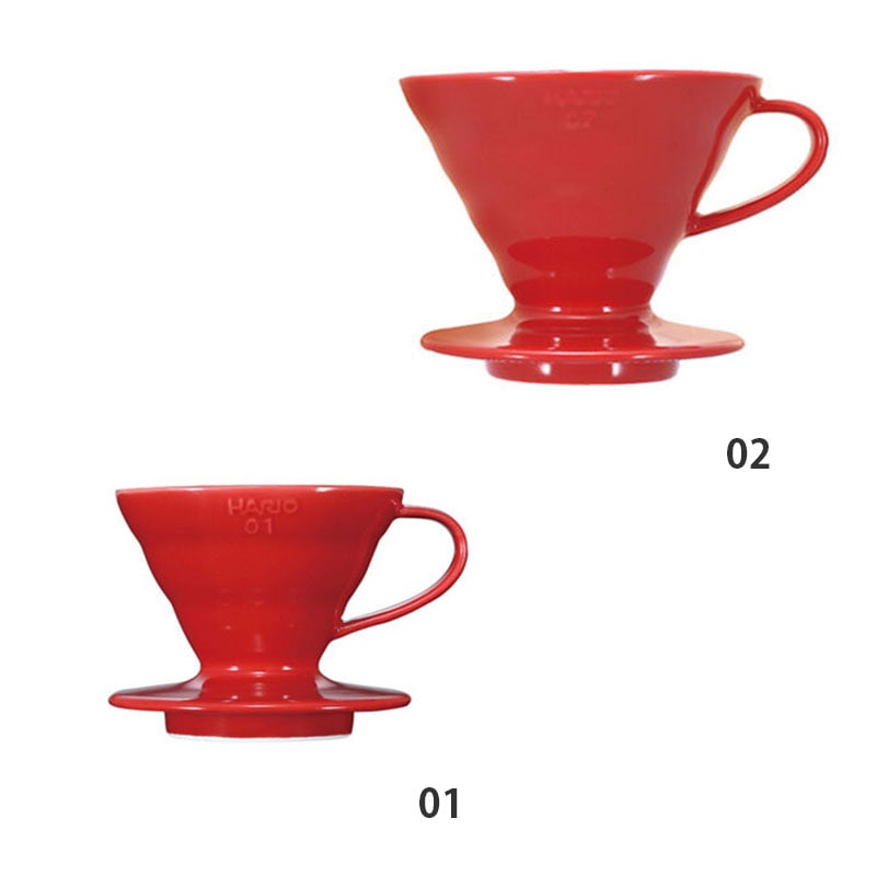 HARIO (ハリオ) コーヒードリッパー V60 透過ドリッパー セラミック レッド