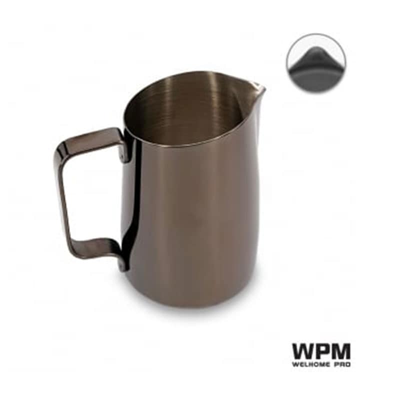 WPM (ダブリューピーエム) ミルクピッチャー HC7107TBK 450cc シャープスパウト チタンブラック