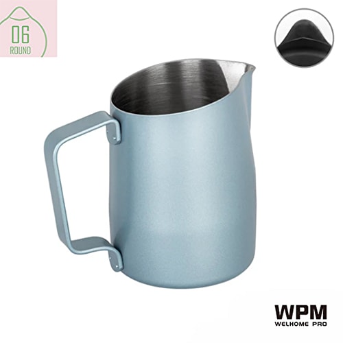 WPM (ダブリューピーエム) ミルクピッチャー HC7106WB 450mL ラウンドスパウト ウィンターブルー 