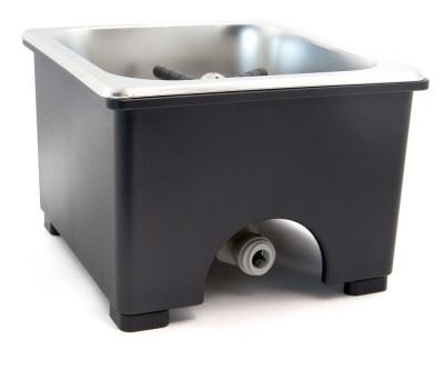 【美品】スチームピッチャーリンサー黒 排水ボックス一体型 エスプレッソ用品 ピッチャーリンサー カウンタートップ スクエアエスプレッソマシン