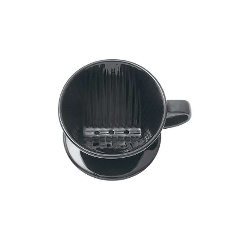 Kalita (カリタ) 陶器製コーヒードリッパー ロト (ブラック) 