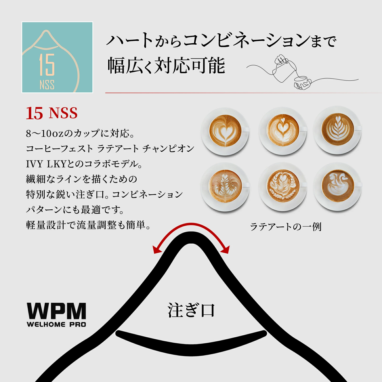 WPM (ダブリューピーエム) ミルクピッチャー HC7115GR 500cc ロング