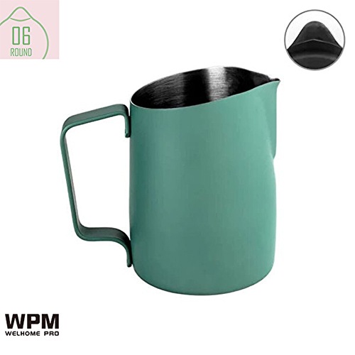 WPM (ダブリューピーエム) ミルクピッチャー HC7106FG 450mL ラウンドスパウト フォレストグリーン