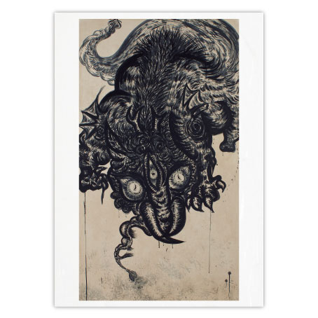 小松美羽　和紙のポストカード「蜃気楼」