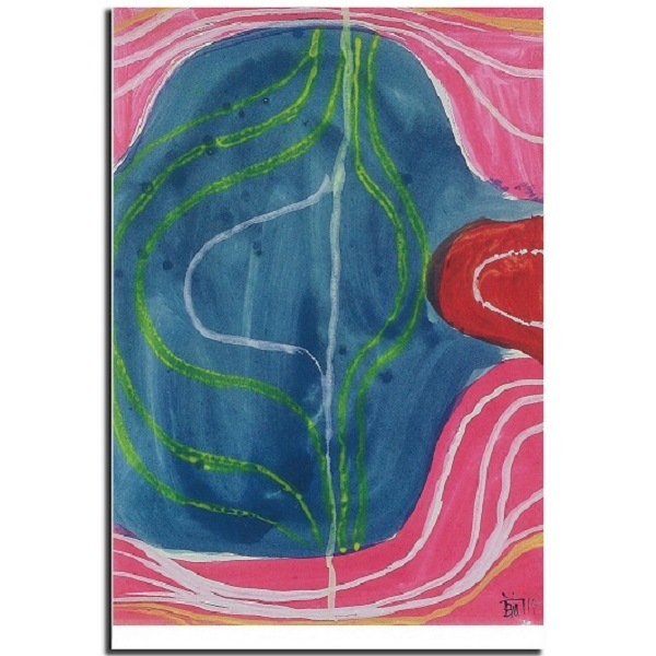 前川強　具体カードボックス用はがき作品（3）