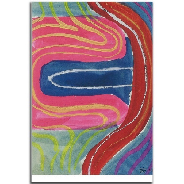 前川強　具体カードボックス用はがき作品（8）