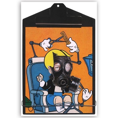 Ronald Ventura　ポストカード《無題》（クリップボード 床屋）