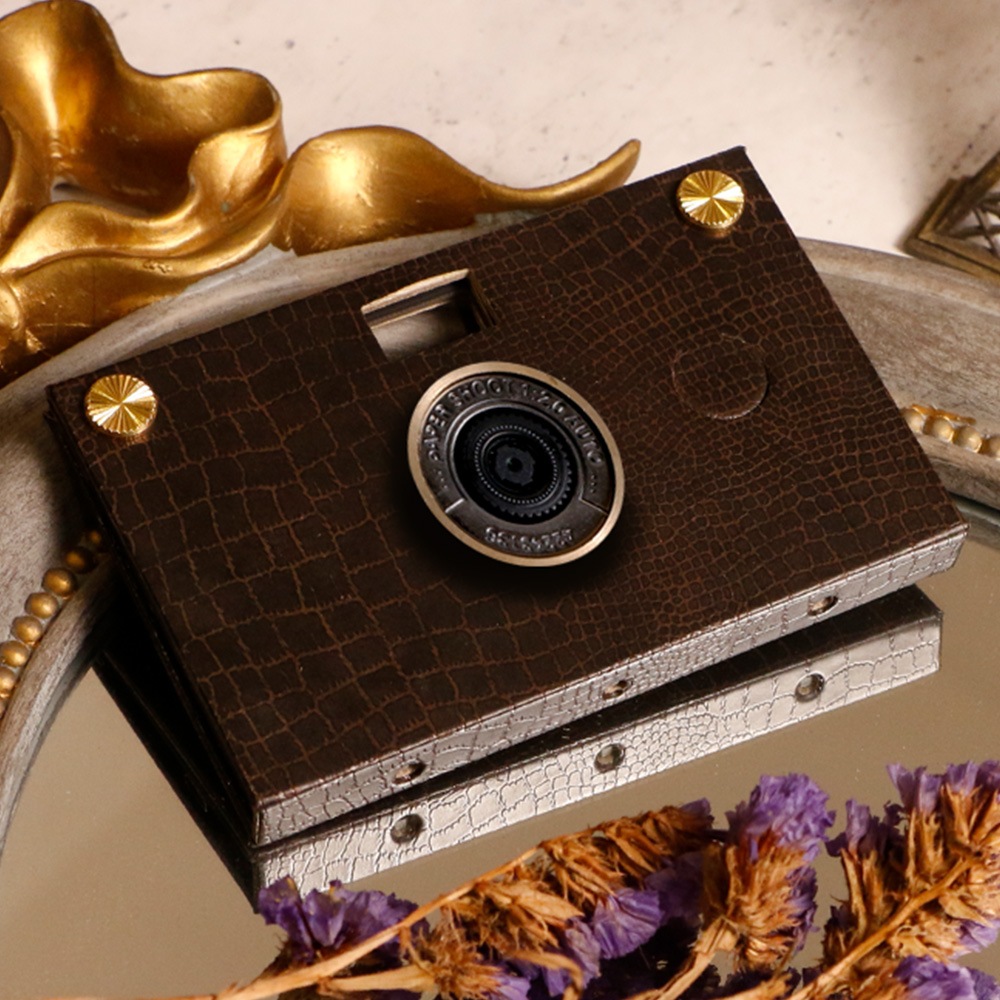 Paper Shoot｜ペーパーシュート レザーテクスチャカバー ブラウン