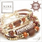 ★NEW★-SUNSHINE-豊かさを引き寄せる 紅玉髄龍眼天珠 レザーブレスレット【メール便不可】NINE-Elegance-