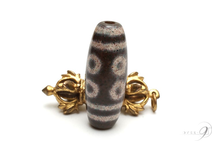 オールドチベット老メノウ瑪瑙 纏絲瑪瑙 大玉棗形根付 緒締玉提げ物Dzi