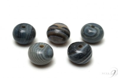 3A　至純天珠　薬師珠　幅約8mm×高さ約5mm〜6mm（2）　【メール便可】　1個売り　ばら売り　グレー m|健康・美容|3Aランク 至純天珠（しじゅんてんじゅ）