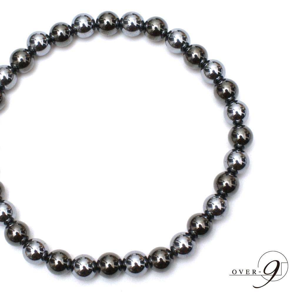 テラヘルツ鉱石 × 磁気ヘマタイト アンクレット 8mm 約23cm 【メール便可】