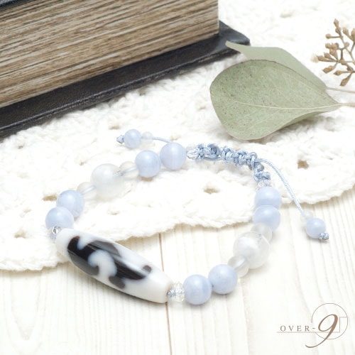 行雲流水～ 4A 白如意天珠ブレスレット～ 【メール便不可】