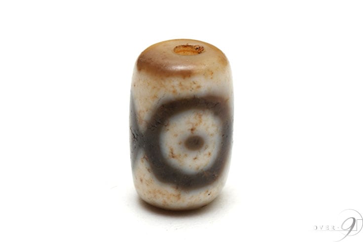 現物限り】【老礦天珠 虎牙三眼天珠 約14mm×9mm】【メール便可】