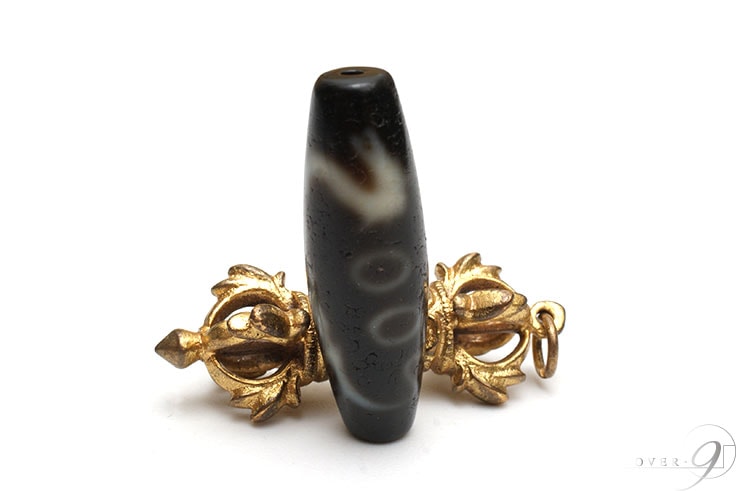 台湾経典黒老天珠‼️西蔵老礦経典黒老三眼天珠 台湾経典黒老天珠