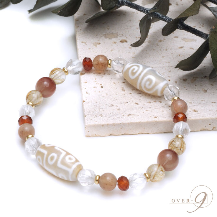 めちゃくちゃ綺麗！おすすめ！希少！高品質！老玉髄オレンジ九眼天珠！ めちゃくちゃ綺麗！おすすめ！希少！高品質！老玉髄オレンジ九眼天珠