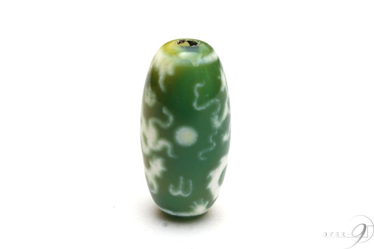 天珠（西蔵老礦紅玉髄手工亀甲紅六眼天珠）ペンダントトップ