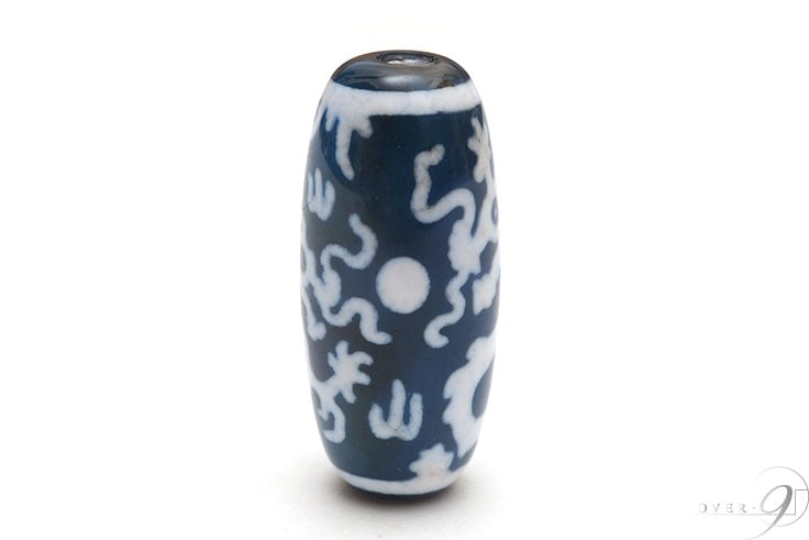 宝珠双龍神天珠　ラベンダー色　老玉髄／送料込　匿名発送／チベット　天珠 000000011594_bt5uh8M.jpg