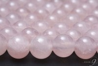 一連売り　AAランク　ローズクォーツ　約8mm玉　【メール便可】|ローズクォーツ|天然石　連売り