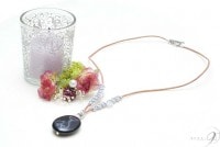 【RASEN-螺旋-　観音水蓮花板天珠チョーカー】【メール便可】|健康・癒し|天珠 ネックレス チョーカー