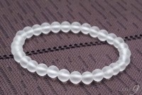 フロスト水晶　ブレスレット　約6mm玉【メール便可】|水晶|天然石 ブレスレット バングル